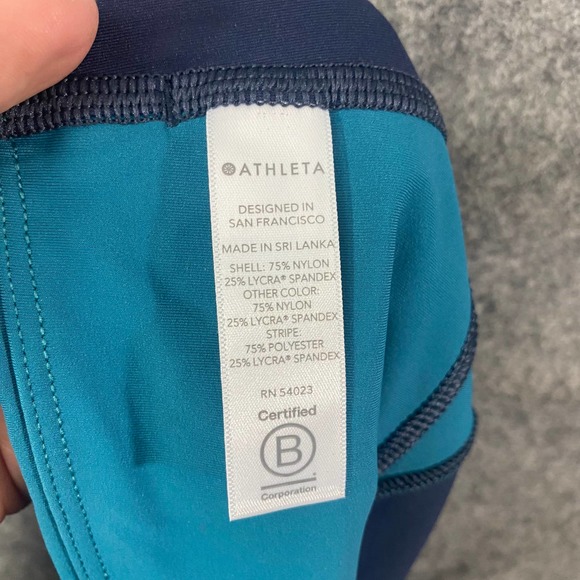 Athleta Blue and Green High-Waisted Leggings - Picture 15 of 16
